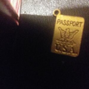 14k solid gold passport charm